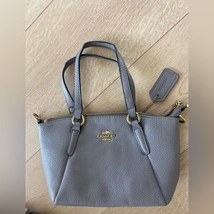 Coach Pebble Leather Shoulder Bag in Gray